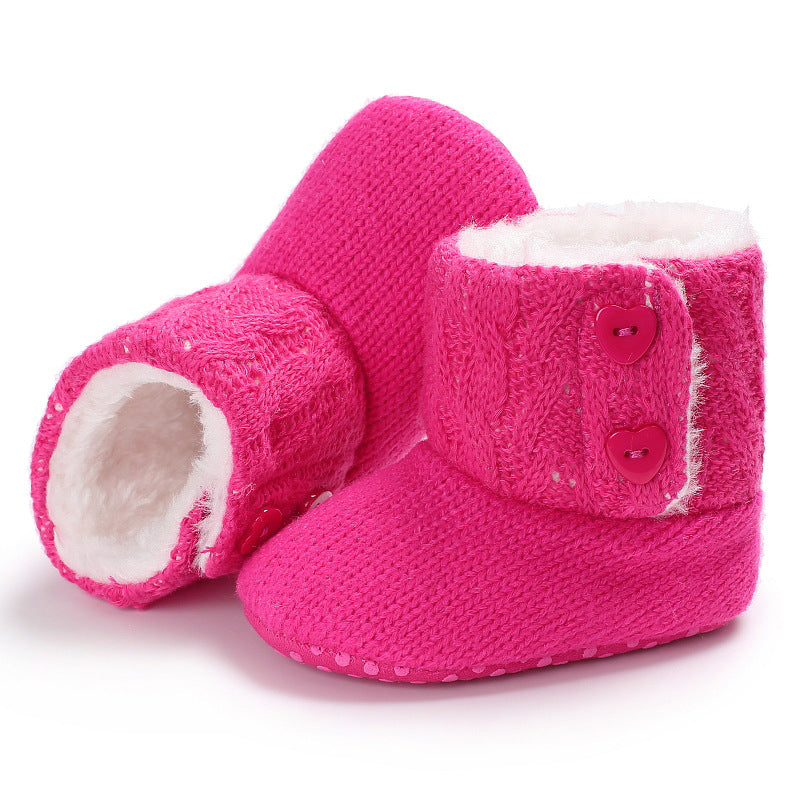 Warm Fleece-Lined Cute Toddler Shoes For Baby Girls Infant Shoes