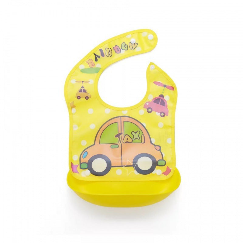 Detachable No-wash Waterproof Silicone-like Bib For Kids