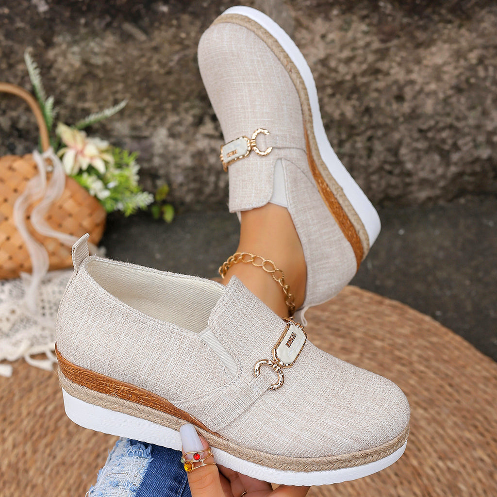 Height-increasing British-style Slip-on Loafers With A Plaid Pattern