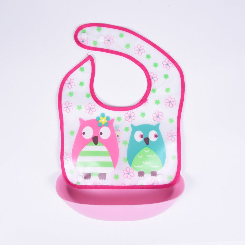 Detachable No-wash Waterproof Silicone-like Bib For Kids