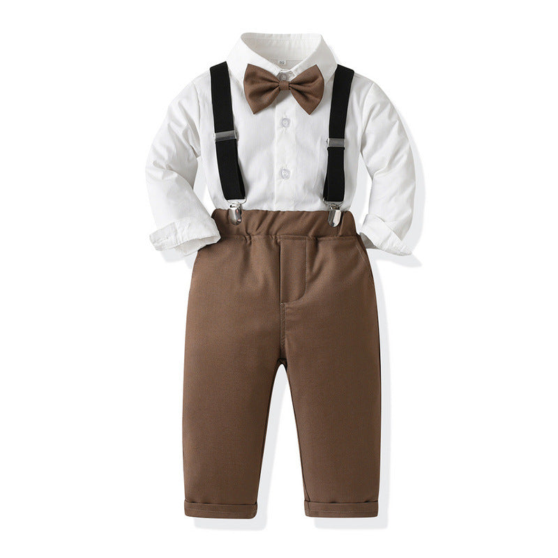 Children's Clip-on Suspender Pants Two-Piece Set Fashion Kids' Outfit