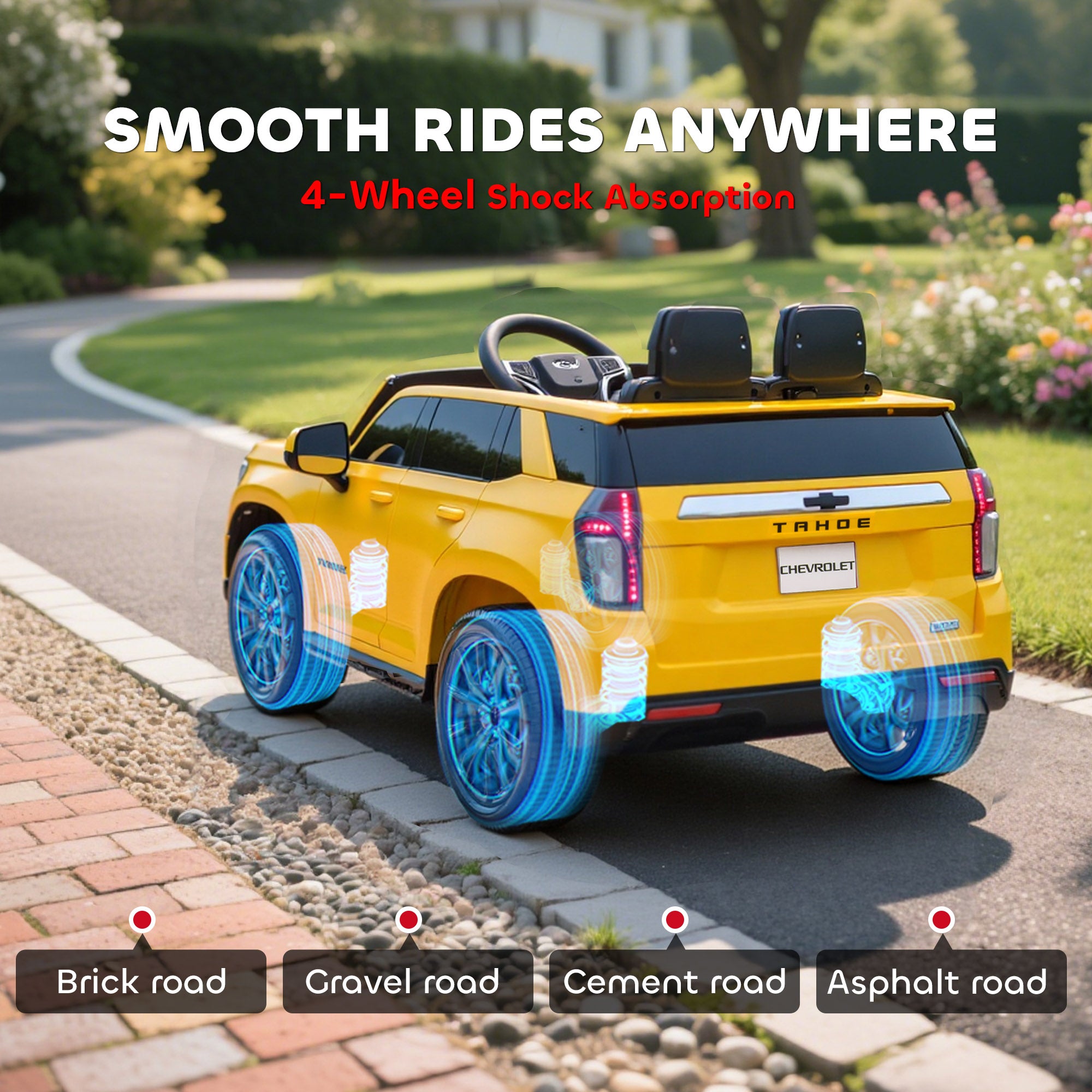 Electric Ride on Car 12V Kids Ride-on Toy, Yellow