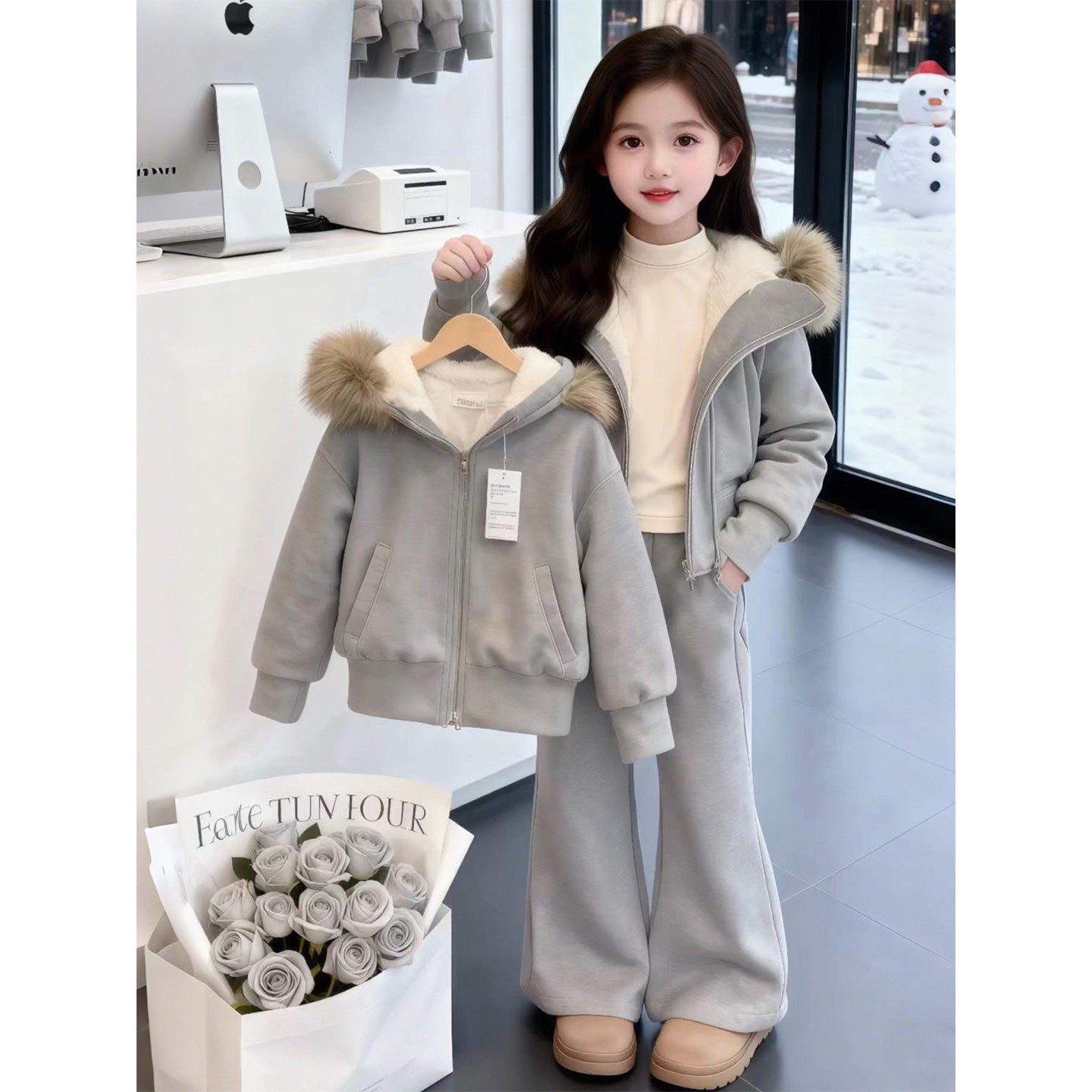 Stylish Two-Piece Set With Hoodie For Older Kids
