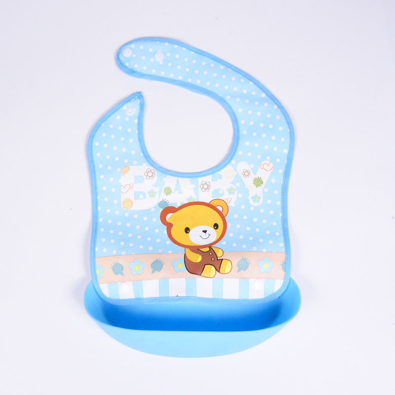 Detachable No-wash Waterproof Silicone-like Bib For Kids