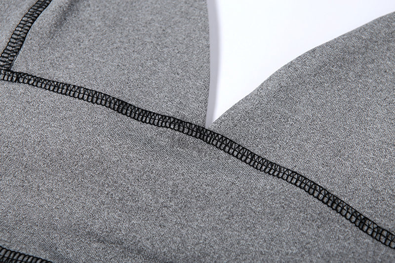 V-neck low-cut sports fitness suit