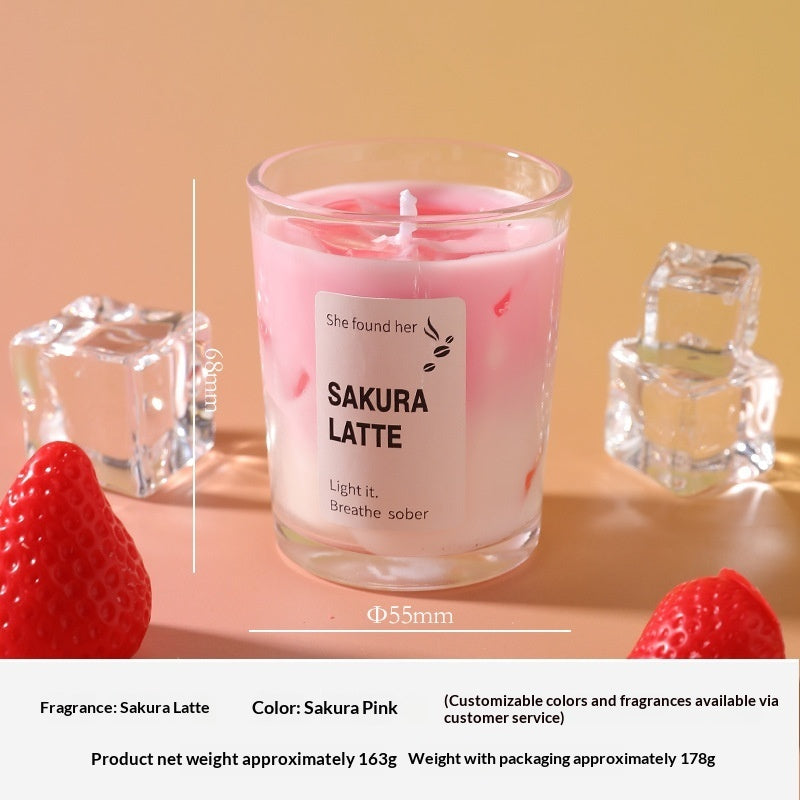 Matcha Jelly Wax Iced Coffee Mug Scented Bedroom Fragrance Smokeless Candle Romantic