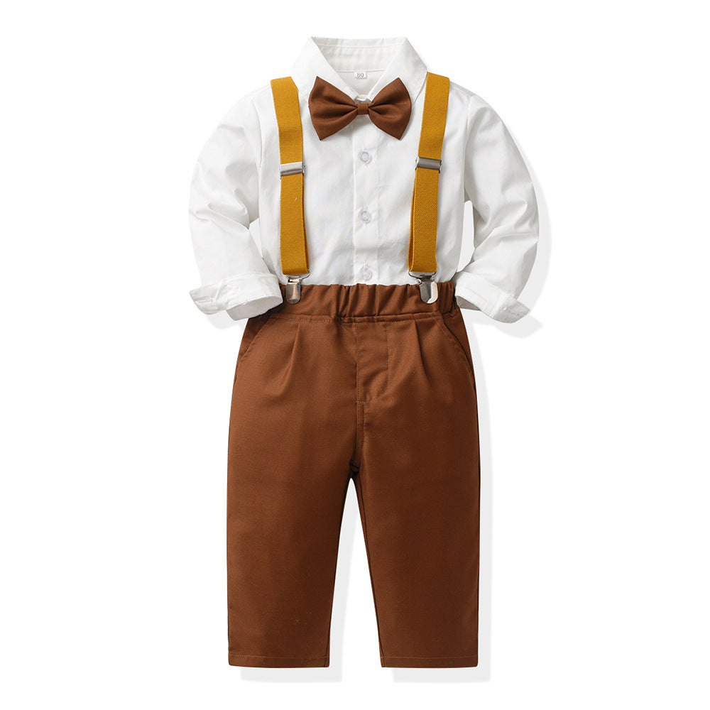 Children's Clip-on Suspender Pants Two-Piece Set Fashion Kids' Outfit
