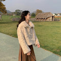 Women's Fashionable Loose Short Fluffy Coat