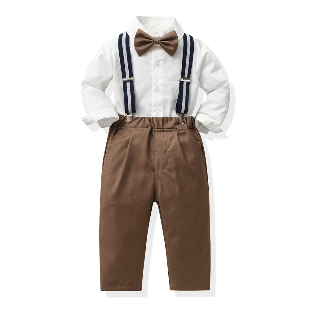 Children's Clip-on Suspender Pants Two-Piece Set Fashion Kids' Outfit