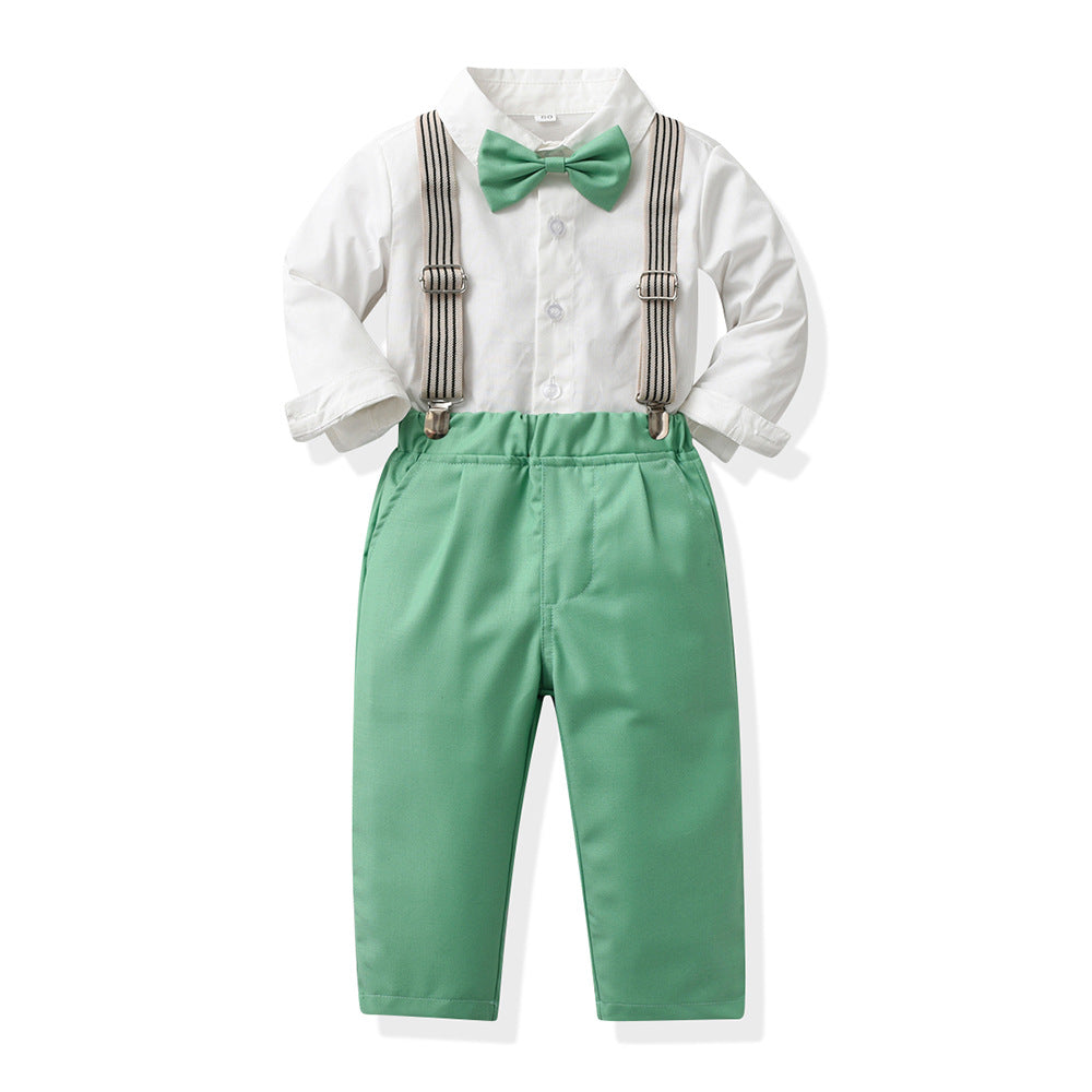 Children's Clip-on Suspender Pants Two-Piece Set Fashion Kids' Outfit