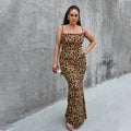 Solid Color Golden Temperament Commuter Long Skirt Suspender Dress