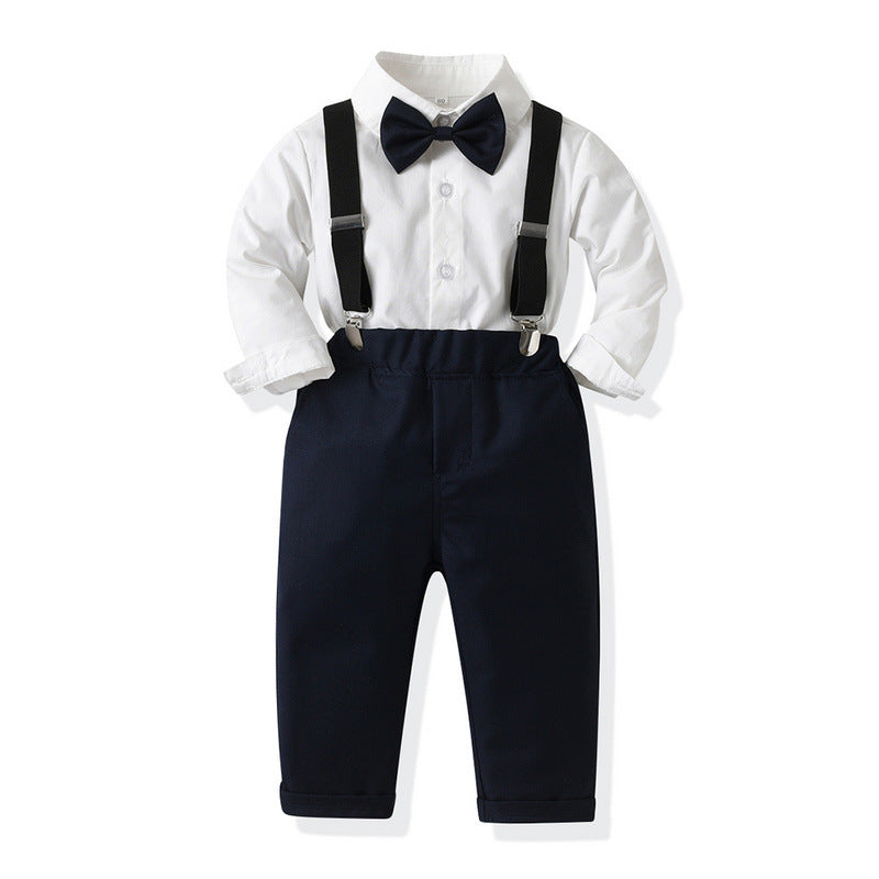 Children's Clip-on Suspender Pants Two-Piece Set Fashion Kids' Outfit