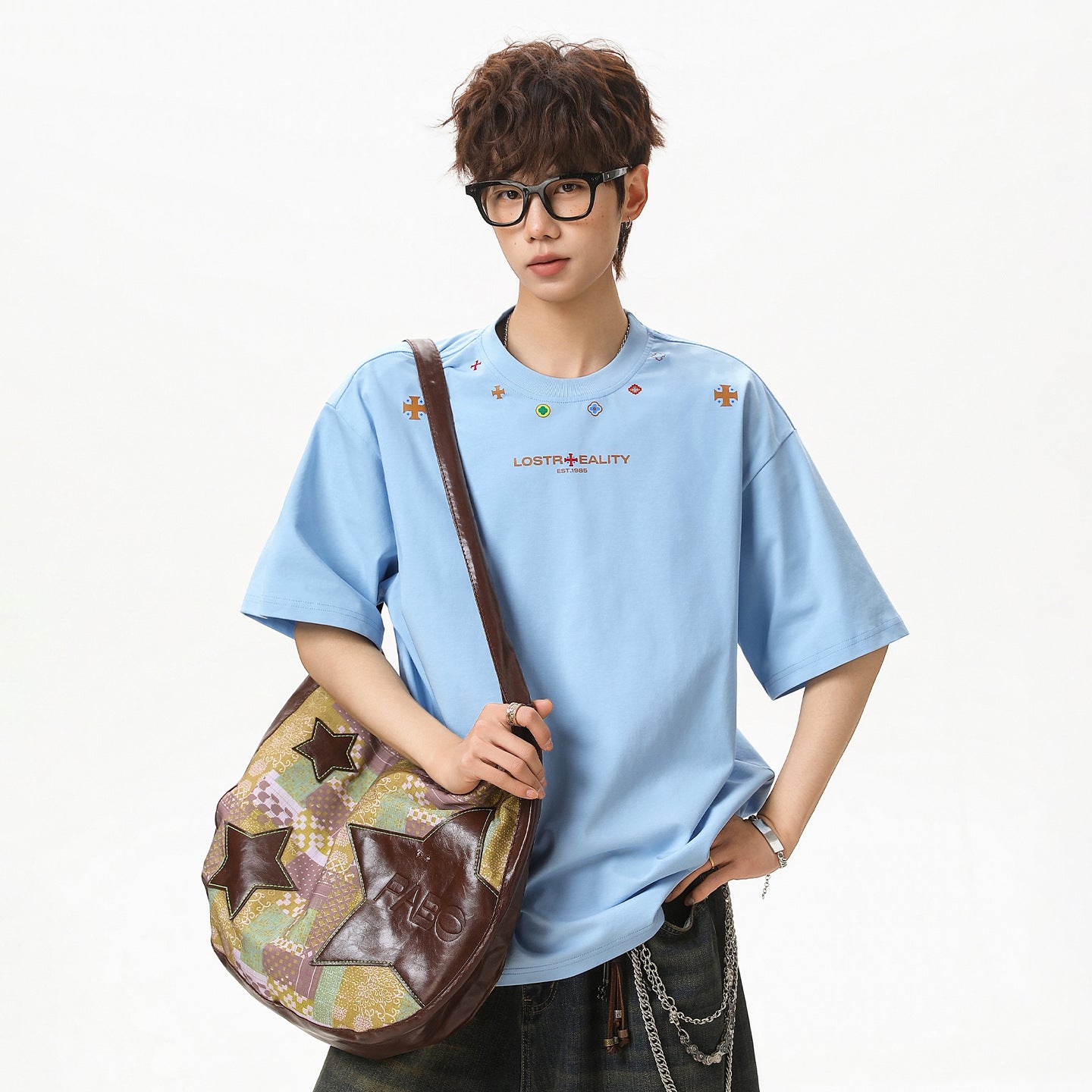 Printed Cotton Short-sleeved T-shirt For Men