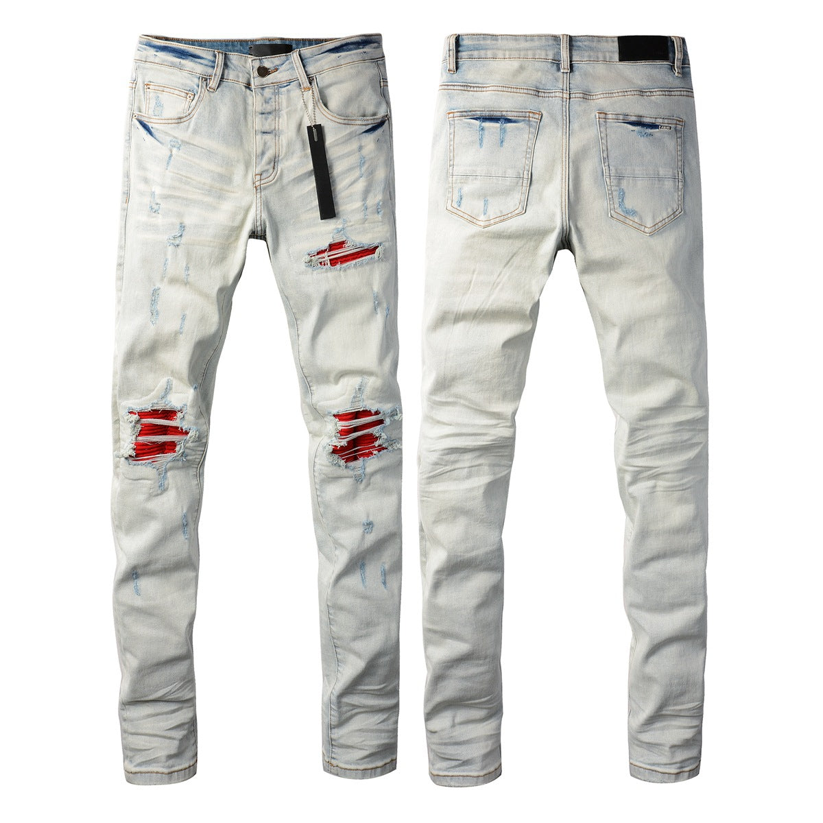 Fashionable American-style Mens Slim-fit Jeans