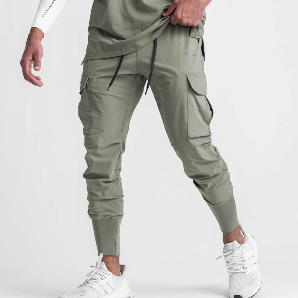 Men's Loose Thin Ice Silk Ankle-tied Trousers
