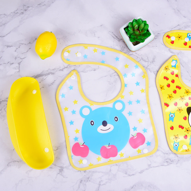 Detachable No-wash Waterproof Silicone-like Bib For Kids