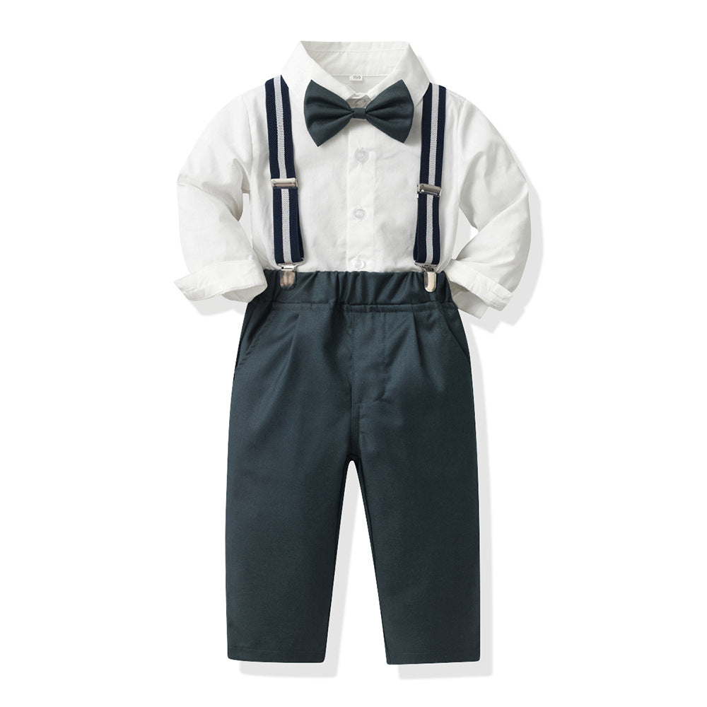 Children's Clip-on Suspender Pants Two-Piece Set Fashion Kids' Outfit