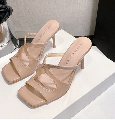 Design Sense High Heel Sandals, Summer French Sexy Comfort Non-tired Feet Super Popular Stiletto Cross Strap Sandals