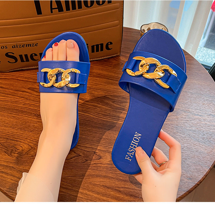 Lazy-style Outdoor Flat Slippers For Women