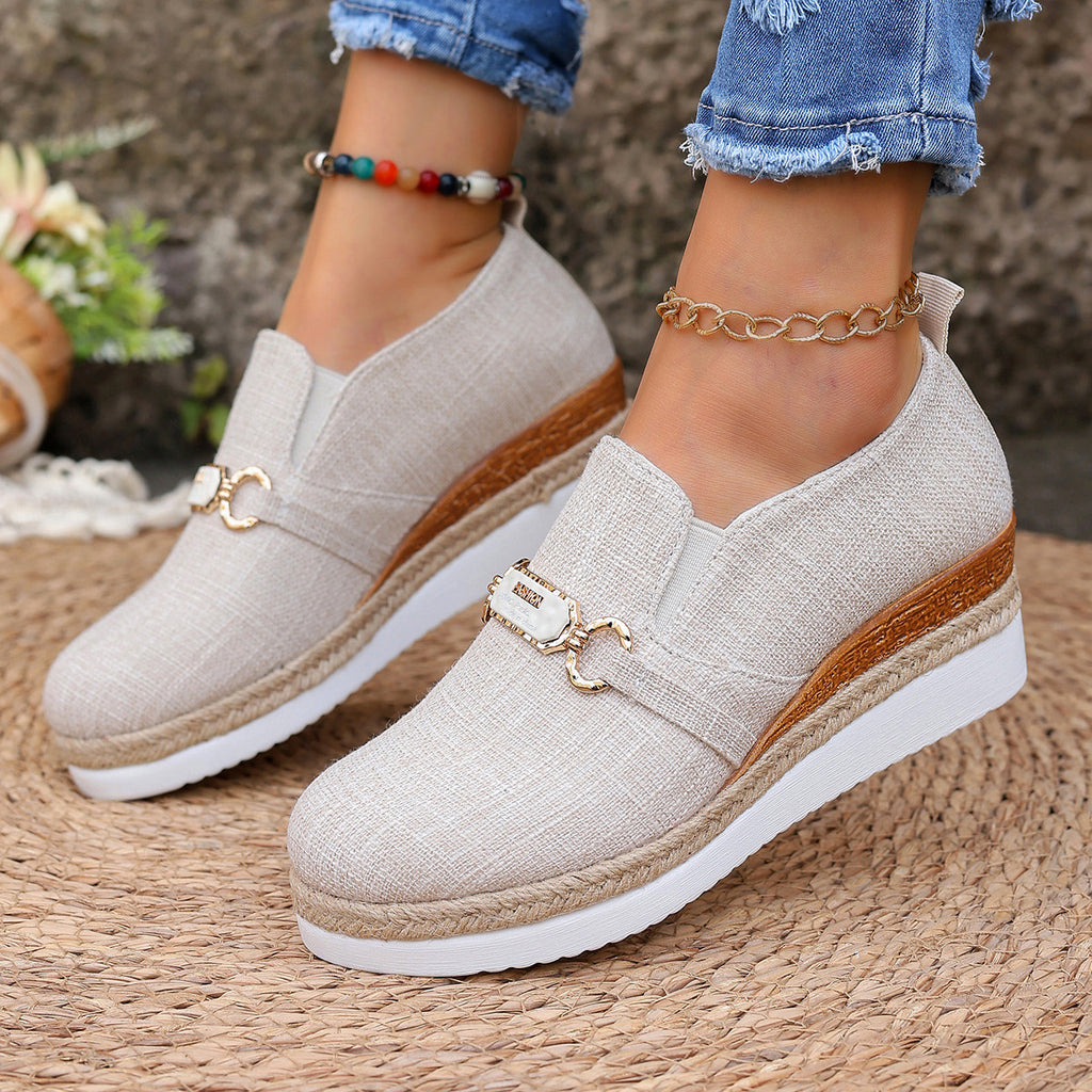 Height-increasing British-style Slip-on Loafers With A Plaid Pattern