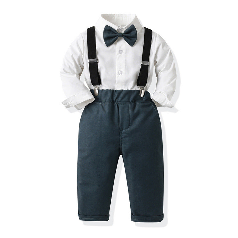 Children's Clip-on Suspender Pants Two-Piece Set Fashion Kids' Outfit