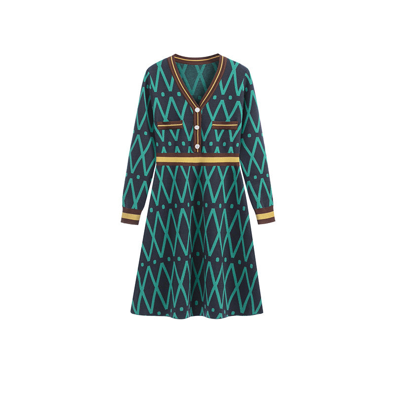 Women's Small Fragrance Style Knitted Dress