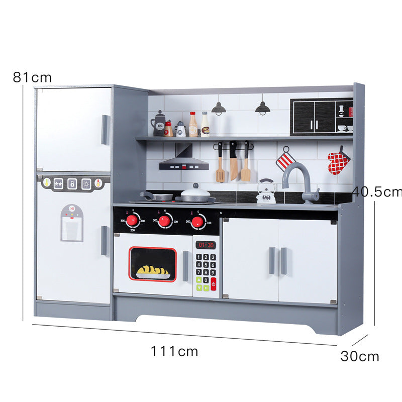 Simulation Light And Sound Kitchenware Playset For Kids Pretend Cooking Game