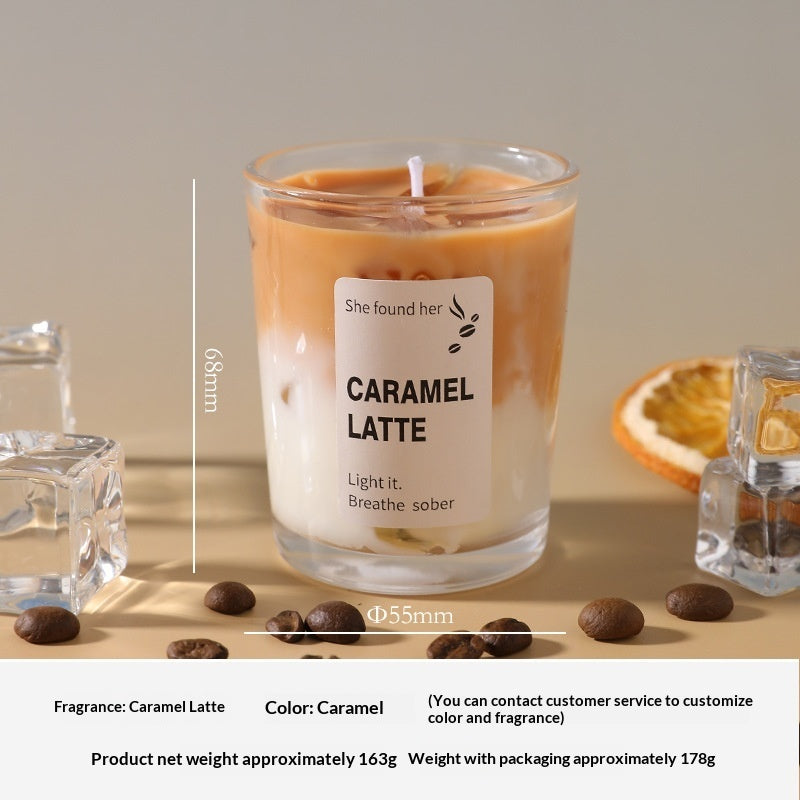 Matcha Jelly Wax Iced Coffee Mug Scented Bedroom Fragrance Smokeless Candle Romantic