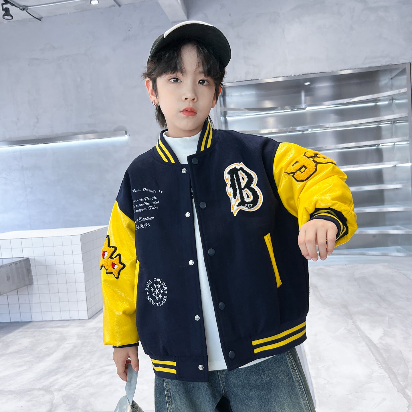 Fashionable Casual Cardigan For Kids Street-style Sports Top For Babies