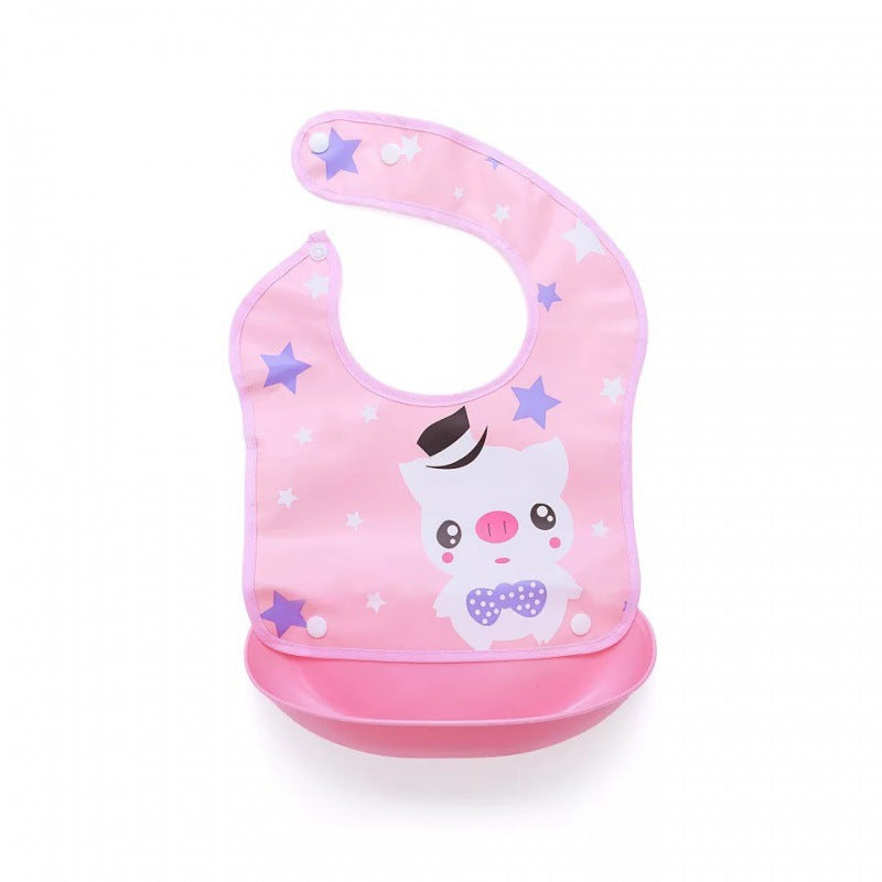 Detachable No-wash Waterproof Silicone-like Bib For Kids