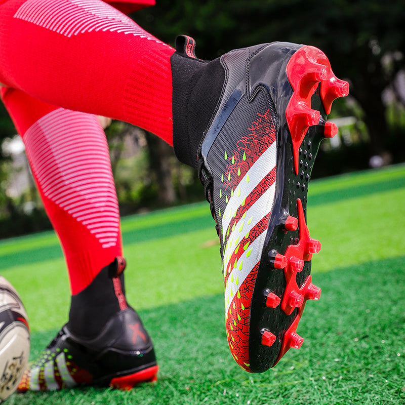 High-top Boys And Girls Lawn AG Nail Training Football Shoes