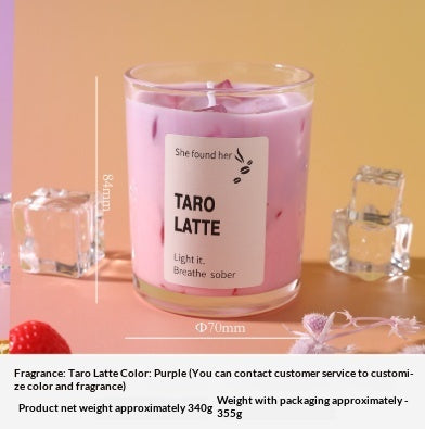 Matcha Jelly Wax Iced Coffee Mug Scented Bedroom Fragrance Smokeless Candle Romantic