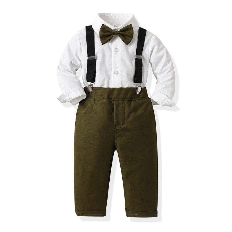 Children's Clip-on Suspender Pants Two-Piece Set Fashion Kids' Outfit