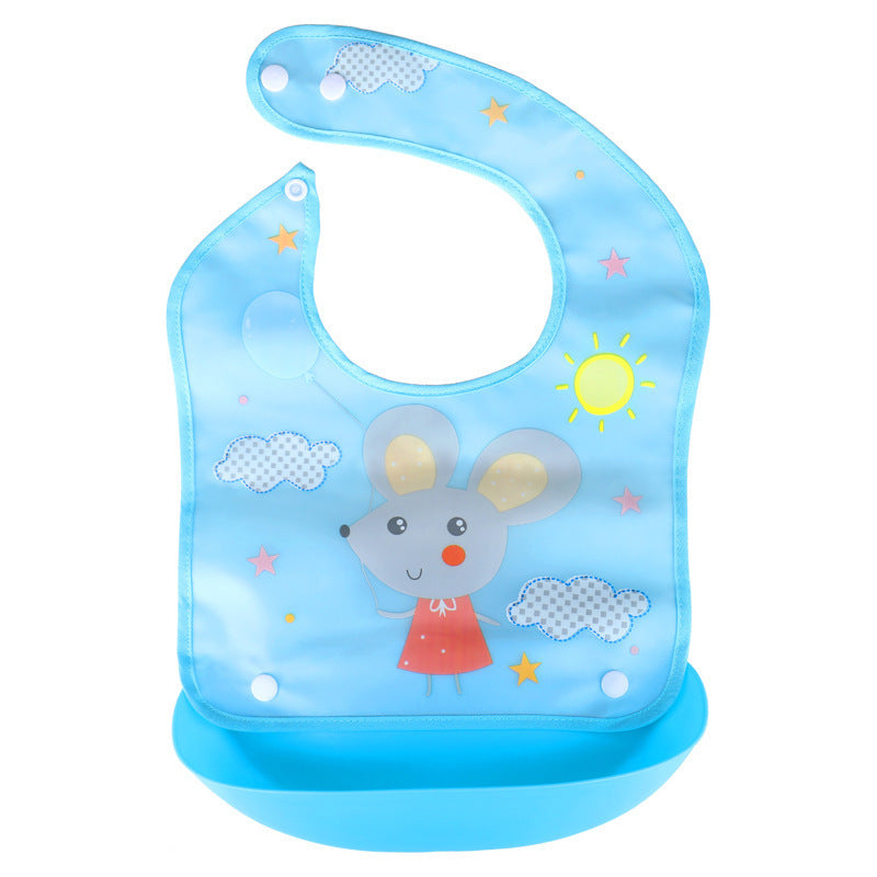Detachable No-wash Waterproof Silicone-like Bib For Kids