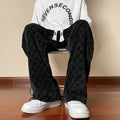 Drapey Vintage Checkerboard Plaid Wide Leg Pants