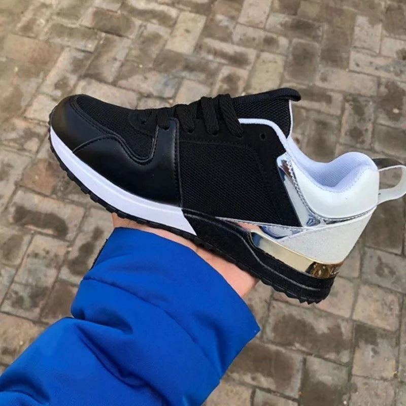 Wedge Heel Sports European And American Mixed Color Single Shoes