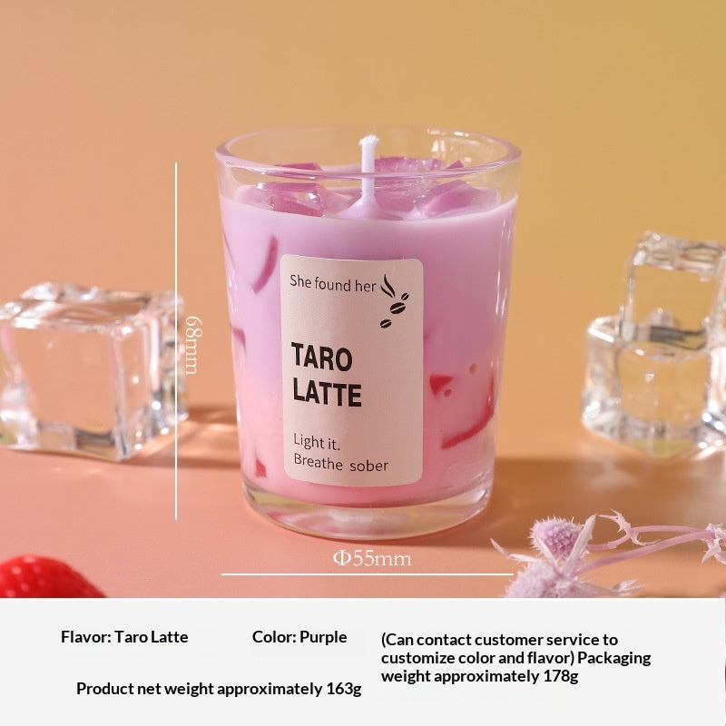 Matcha Jelly Wax Iced Coffee Mug Scented Bedroom Fragrance Smokeless Candle Romantic