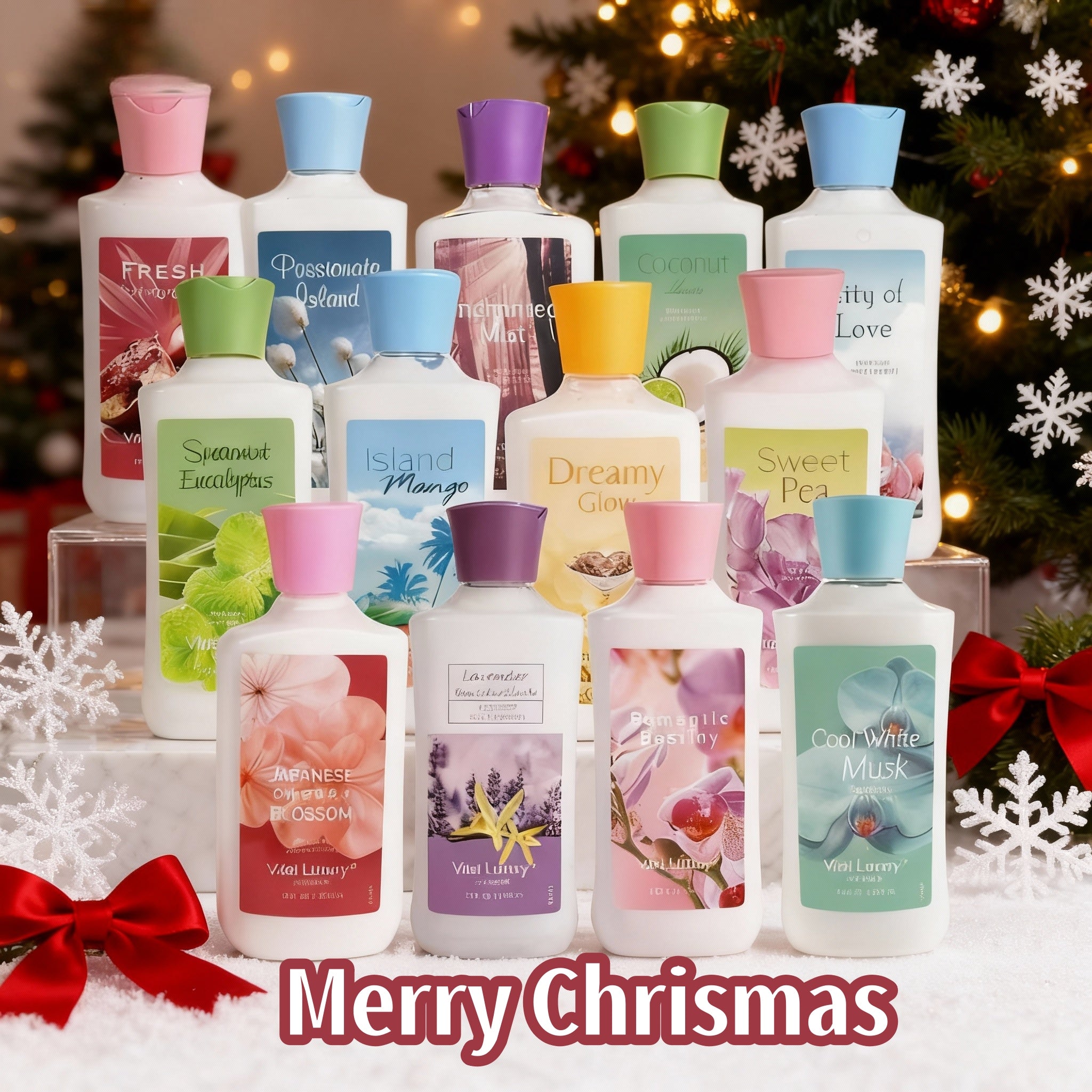 12-Fragrance Body Lotion, 10 Oz Per Bottle, Moisturizing And Fragrant Body Lotion, 12-hour Long-lasting Hydration, Contains Aloe Vera And Vitamin E, Floral,fruity,tropical Scents, Perfect For Winter C