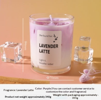 Matcha Jelly Wax Iced Coffee Mug Scented Bedroom Fragrance Smokeless Candle Romantic