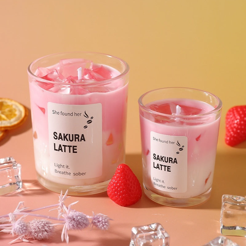 Matcha Jelly Wax Iced Coffee Mug Scented Bedroom Fragrance Smokeless Candle Romantic