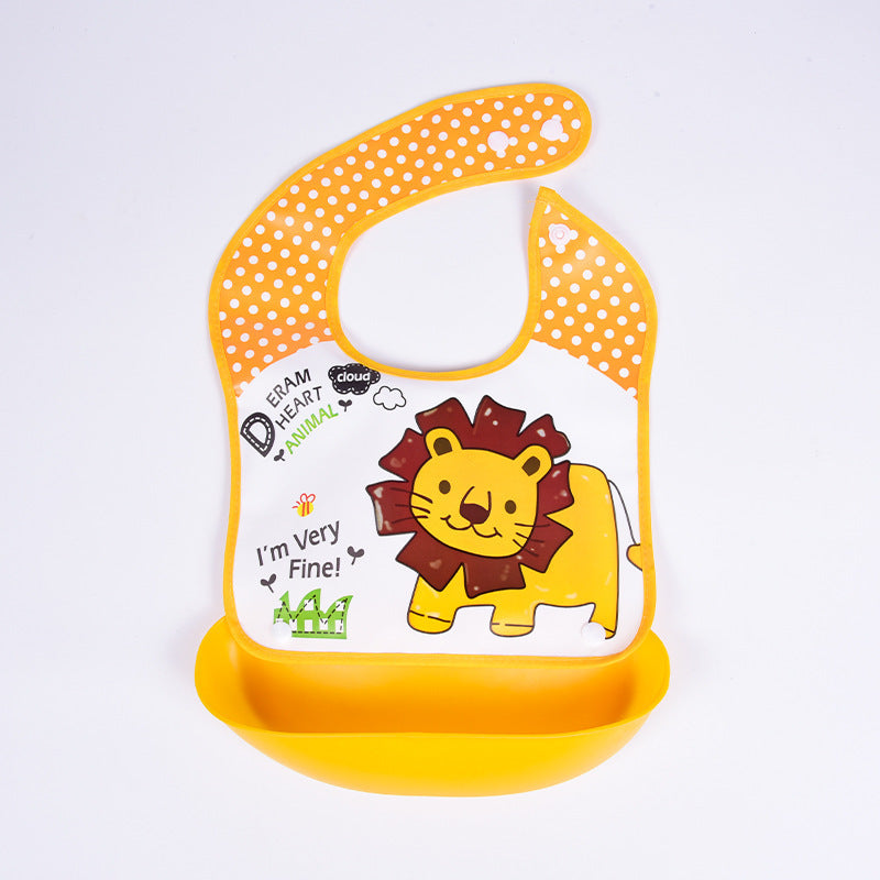 Detachable No-wash Waterproof Silicone-like Bib For Kids