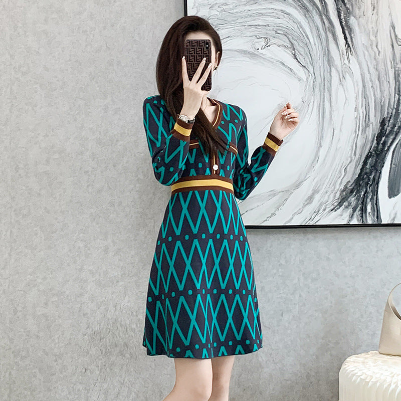 Women's Small Fragrance Style Knitted Dress