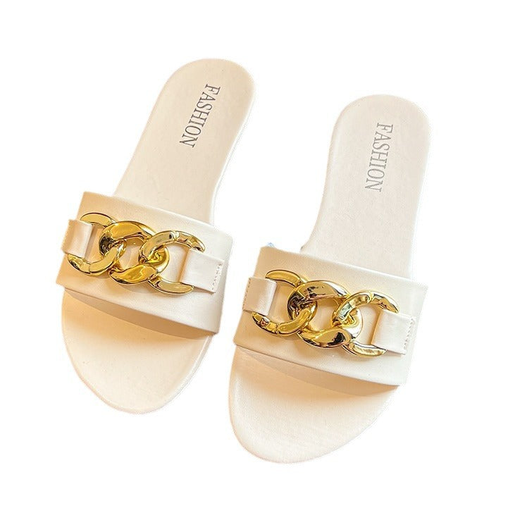Lazy-style Outdoor Flat Slippers For Women