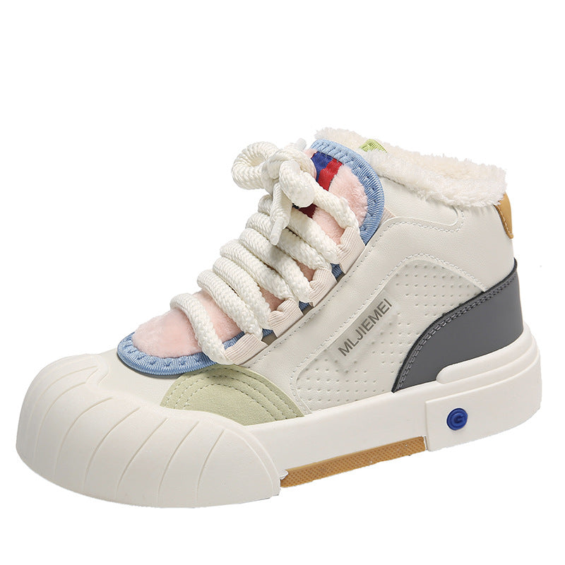 High Top White Shoes Female Casual Sports Skate Shoes