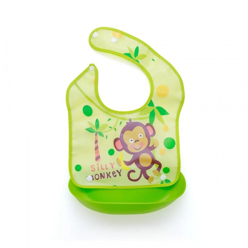 Detachable No-wash Waterproof Silicone-like Bib For Kids