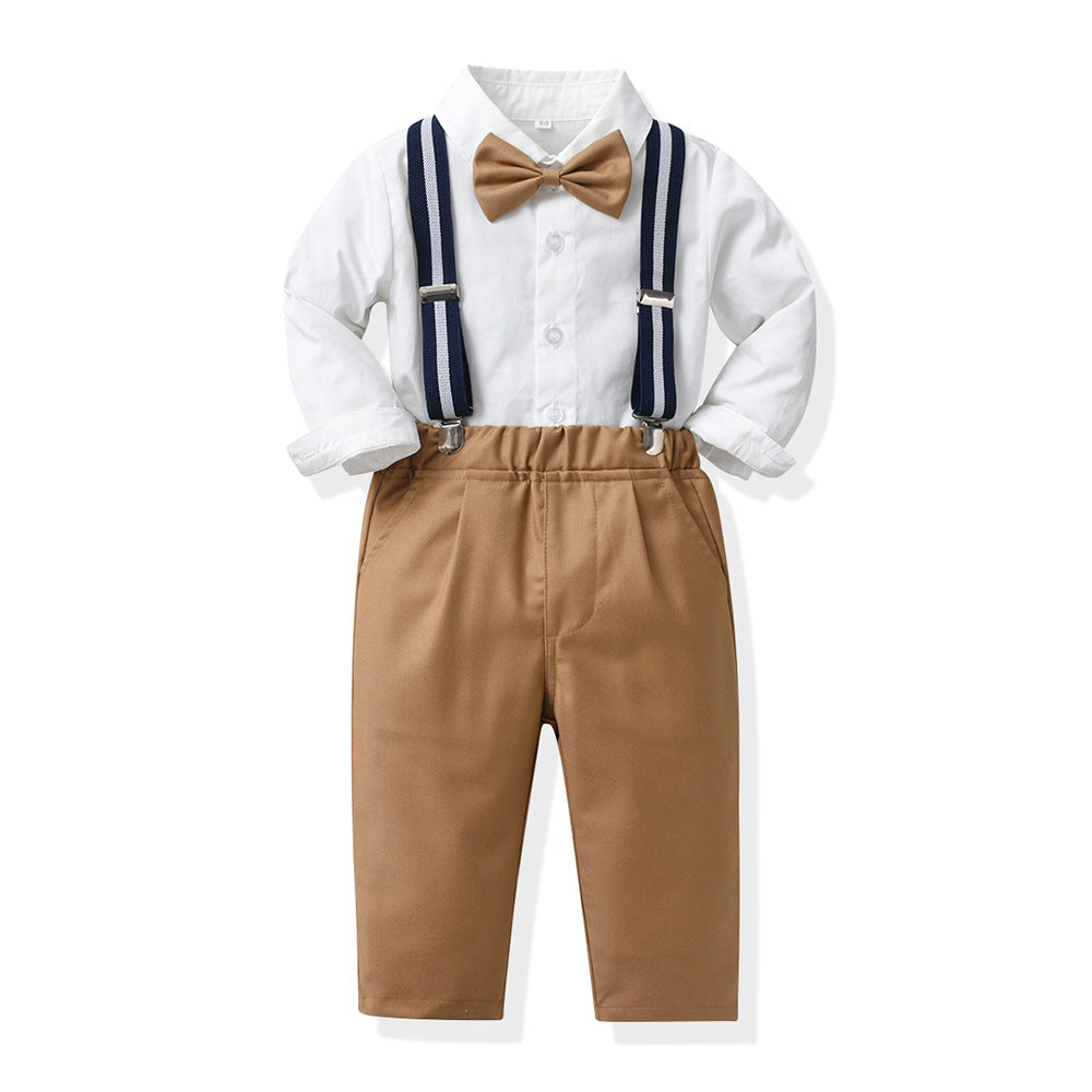 Children's Clip-on Suspender Pants Two-Piece Set Fashion Kids' Outfit