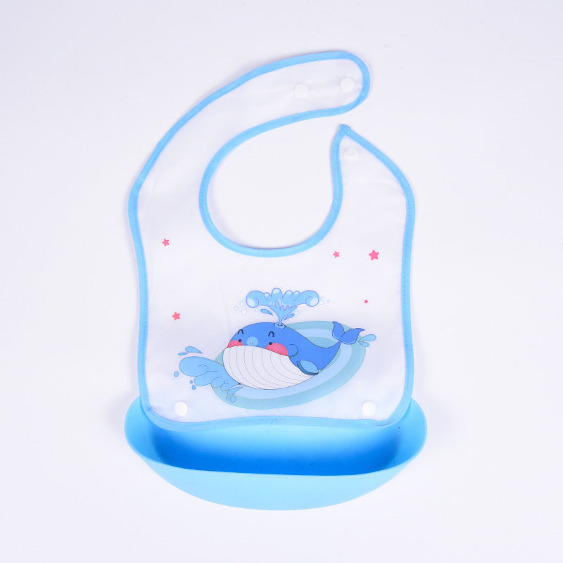 Detachable No-wash Waterproof Silicone-like Bib For Kids