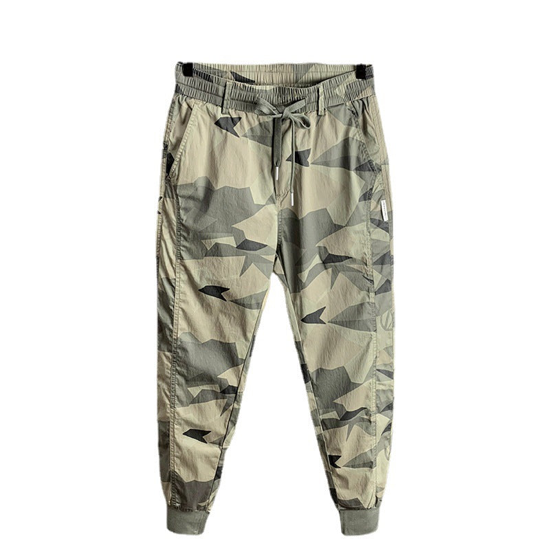 Fashionable Breathable Cropped Sports Camouflage Pants Men
