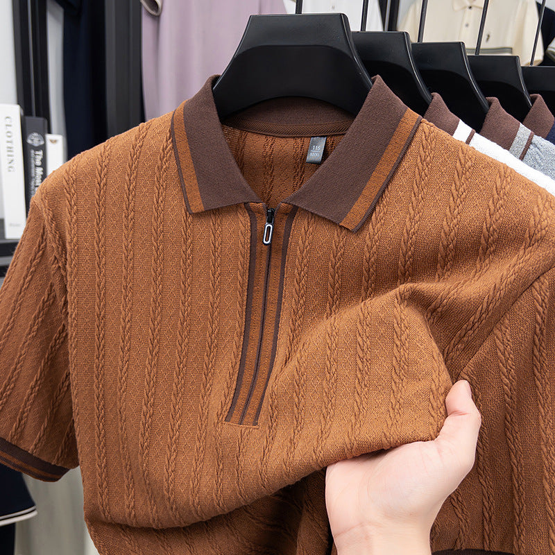 Men's Lapel Collar Short-Sleeve T-Shirt