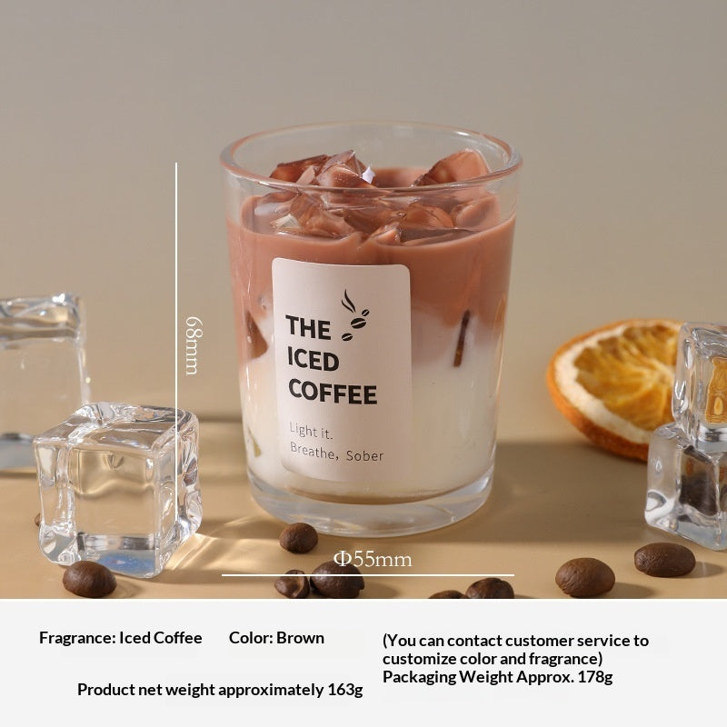 Matcha Jelly Wax Iced Coffee Mug Scented Bedroom Fragrance Smokeless Candle Romantic